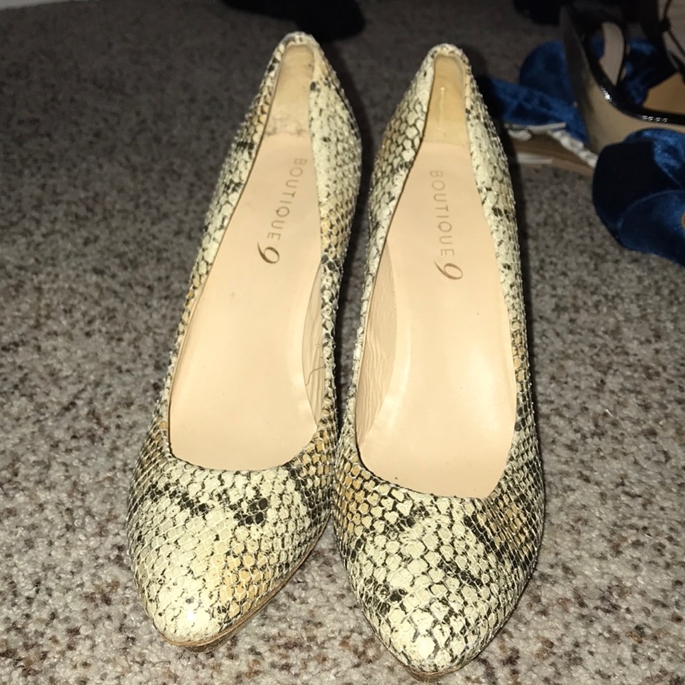 Python Leather Heels - image 3